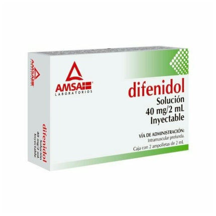 Difenidol 40 mg/2 ml Caja con 2 Ámpulas Inyectables
