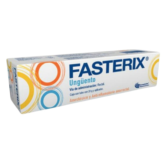 Fasterix (Hidrocortisona,Lidocaina, Oxido de Zinc,Subacetato de Aluminio) Caja con Tubo de 20 g