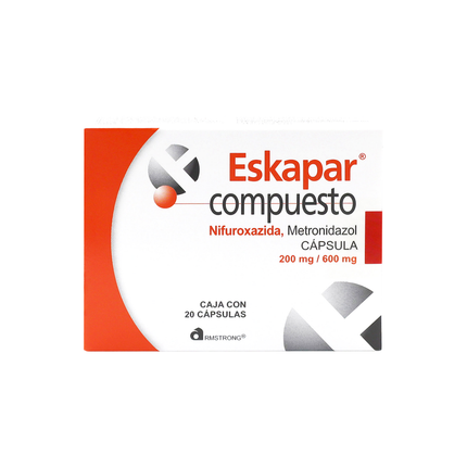 Eskapar Nifuroxazida/Metronidazol 200mg/600mg 20 Capsulas