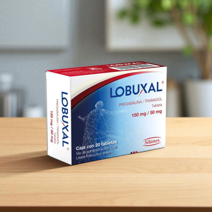 Lobuxal (Pregabalina, Tramadol) 150 mg/ 50 mg Caja con 20 Tabletas Laboratorio Silanes