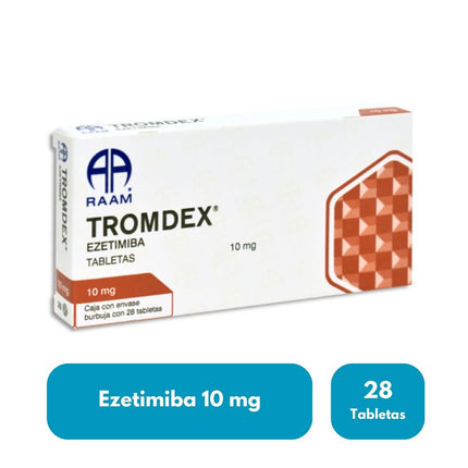 Tromdex (Ezetimiba) 10 mg Caja con 28 Tabletas RAAM Laboratorios