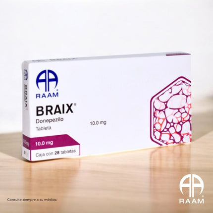 Braix  (Donepezilo) 10 mg Caja con 28 Tabletas RAAM Laboratorios