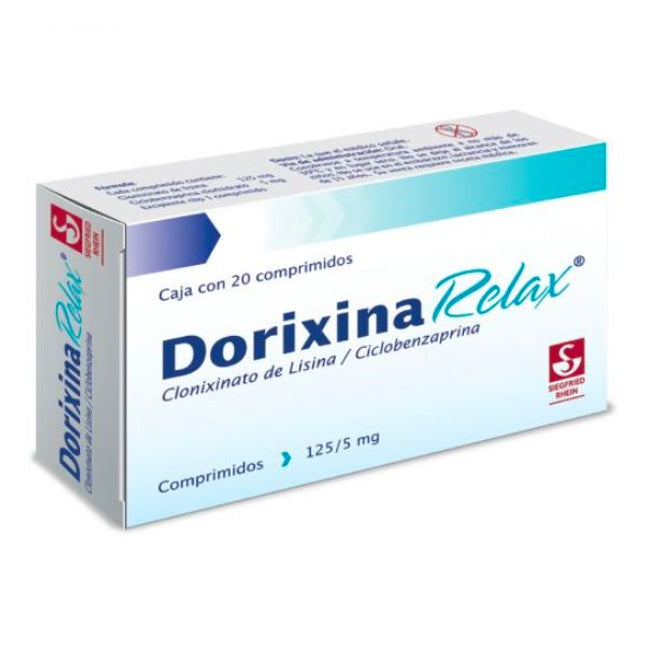 Dorixina Relax 125 mg/5 mg Caja con 20 Comprimidos