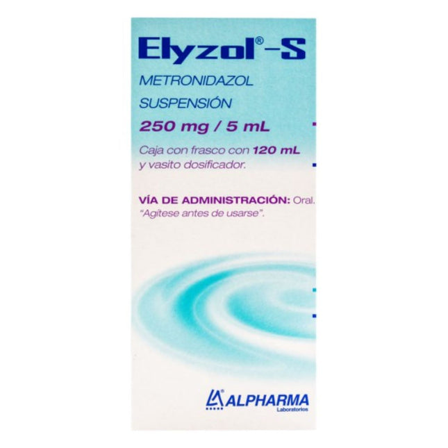 Elyzol s (Metronidazol) 250 mg 5 mL Suspensión Frasco Con 120 mL