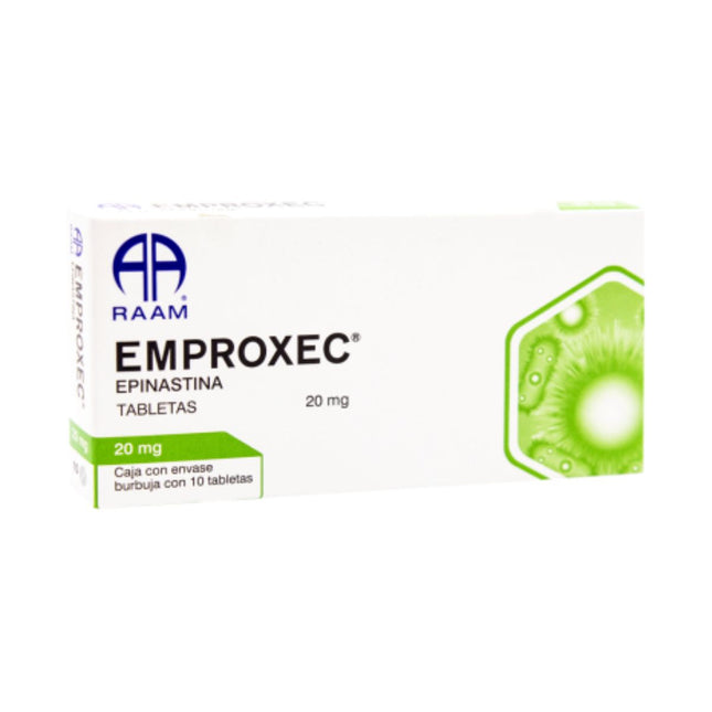 Emproxec  Epinastina 20 mg Caja con 10 Tabletas