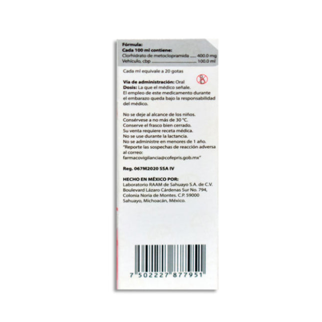 Eslinmor (Metoclopramida) 4mg/ml Frasco Gotero con 20 ml