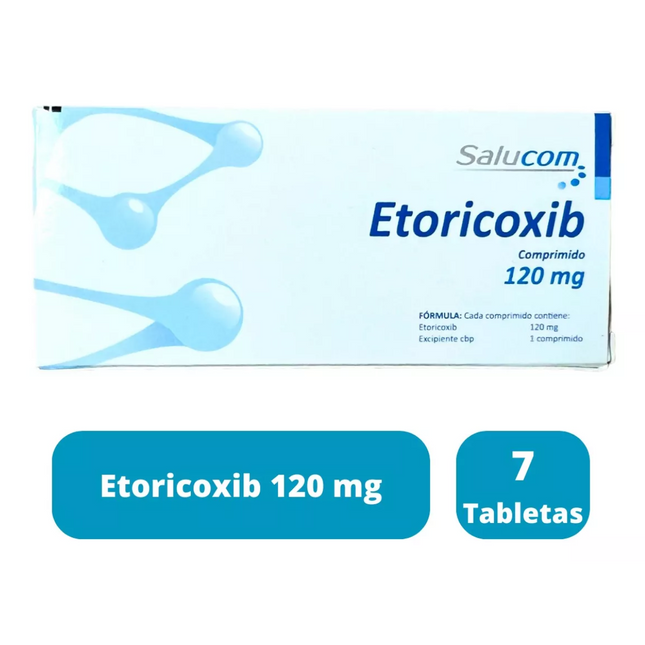 Etoricoxib 120 mg Caja con 7 Tabletas Salucom