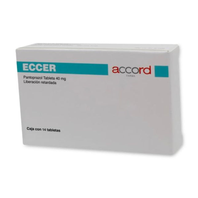 Eccer (Pantoprazol) 40 mg Caja con 14 Tabletas