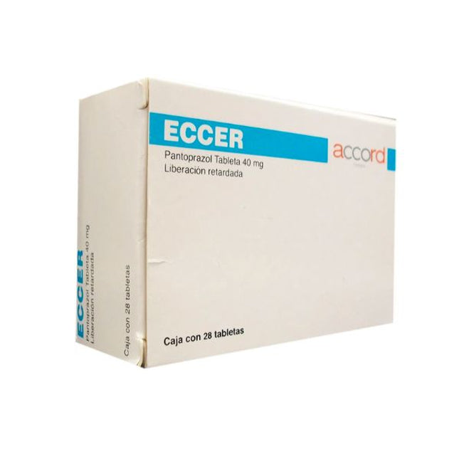 Eccer (Pantoprazol) 40 mg Caja con 28 Tabletas