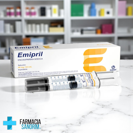Emipril Enoxaparina Sódica 40mg/0.4ml Caja con 2 Jeringas Maver