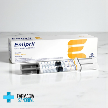 Emipril Enoxaparina Sódica 40mg/0.4ml Caja con 2 Jeringas Maver