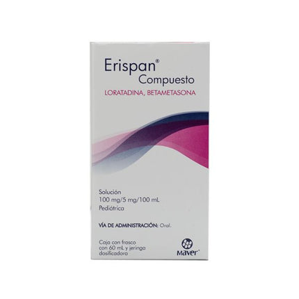 Erispan Compuesto (Loratadina,Betametasona) 100 mg /5 mg / 100 ml frasco 60 ml