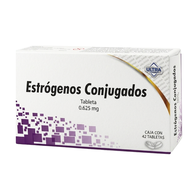 Estrogenos Conjugados 0.625 mg Caja con 42 Tabletas
