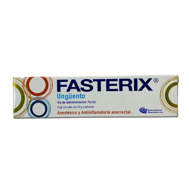 Fasterix (Hidrocortisona,Lidocaina, Oxido de Zinc,Subacetato de Aluminio) Caja con Tubo de 20 g