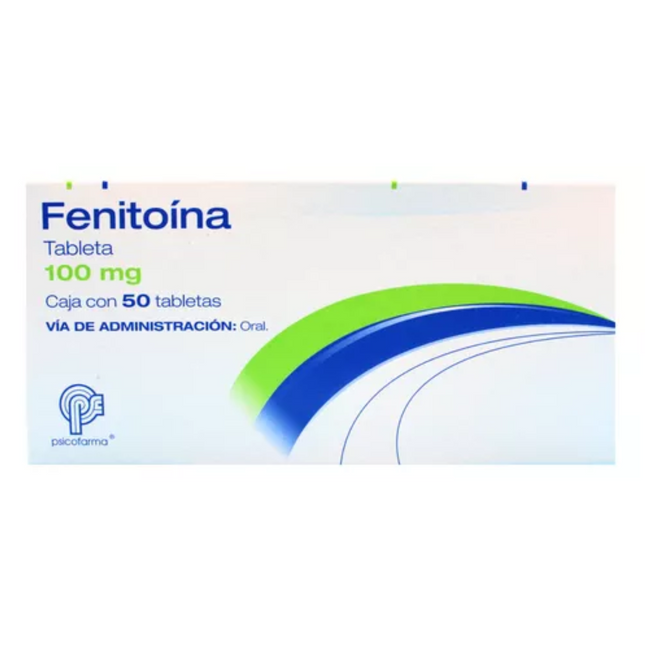 Fenitoina Sódica 100 mg Caja con 50 Tabletas Psicofarma Laboratorios