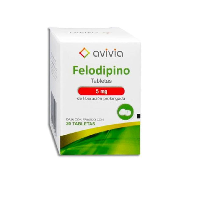 Felodipino 5 mg Caja con 20 Tabletas