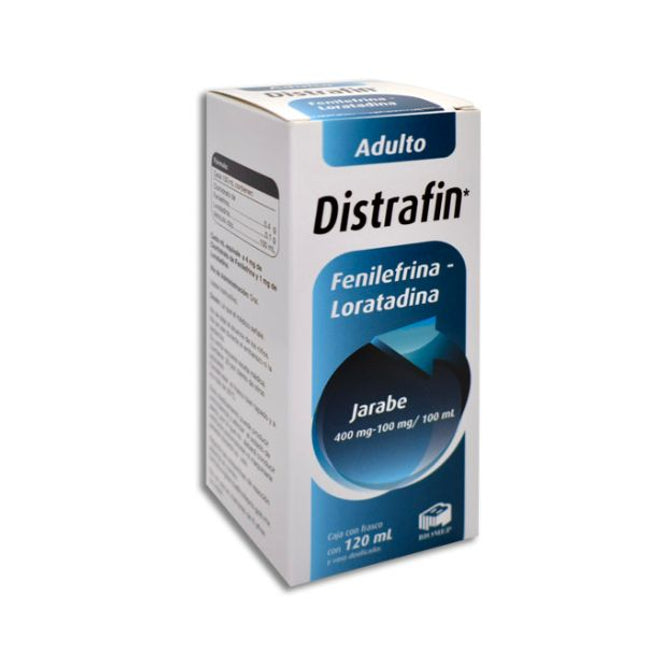 Distrafin (Fenilefrina / Loratadina) 400 mg / 100 mg / 100 ml Jarabe 120 ml