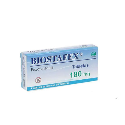 Fexofenedina 180 mg Caja con 10 Tabletas Biomep