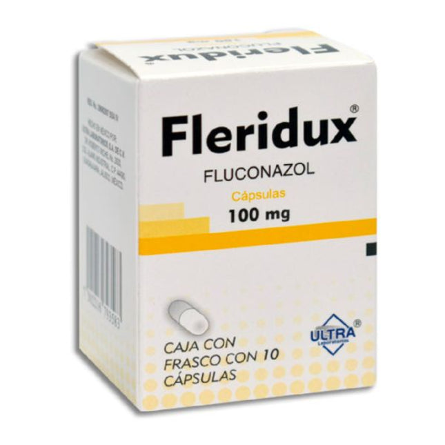 Flerdux (Fluconazol) 100 mg Caja con 10 Cápsulas