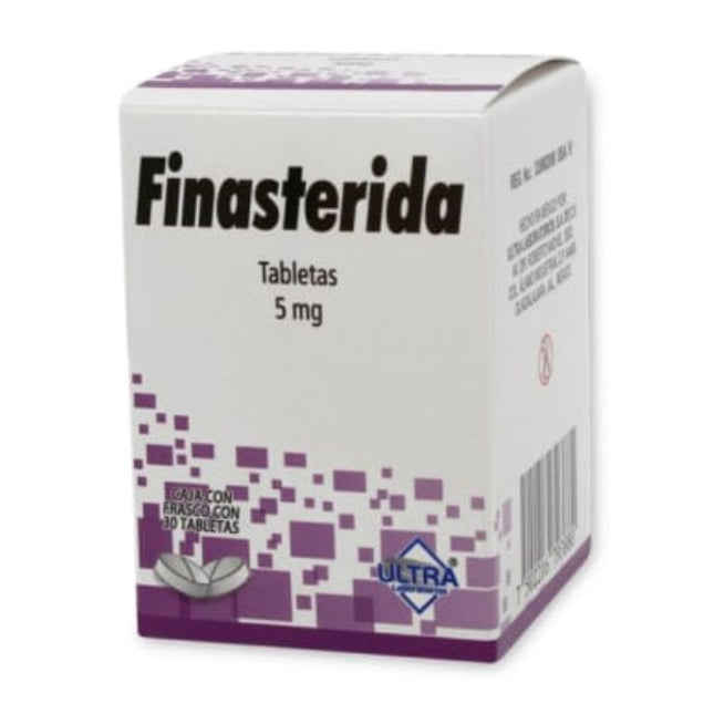 Finasterida 5 mg Caja con 30 Tabletas
