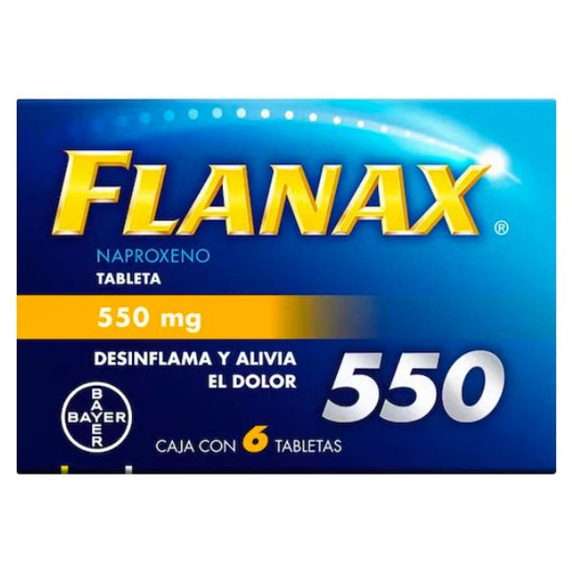 Flanax 550 mg Caja con 6 Tabletas