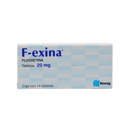 F-Exina (Fluoxetina) 20 mg Caja con 14 Tabletas