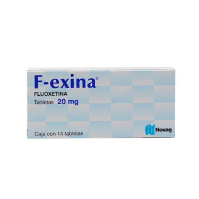 F-Exina (Fluoxetina) 20 mg Caja con 14 Tabletas