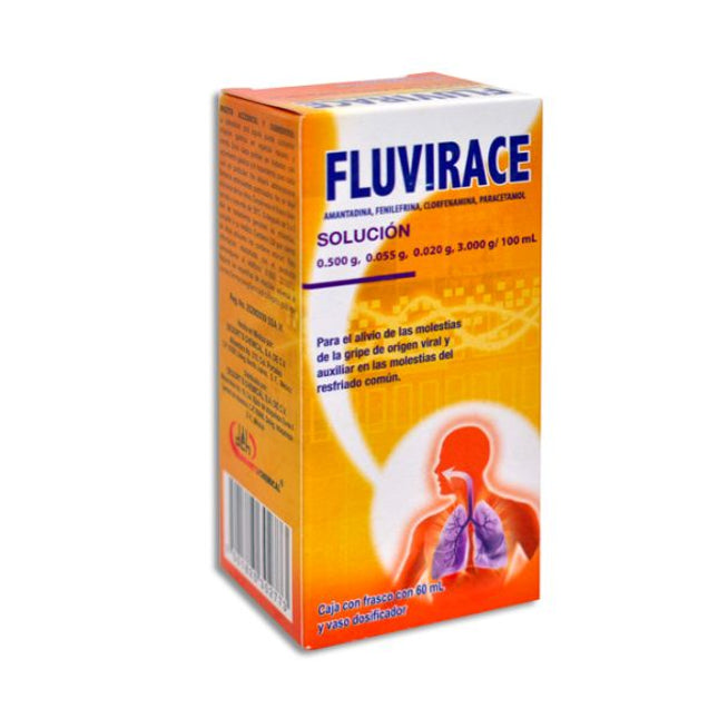 Fluvirace (Amantadina, Fenilefrina, Clorfenamina, Paracetamol) Frasco con 60 ml