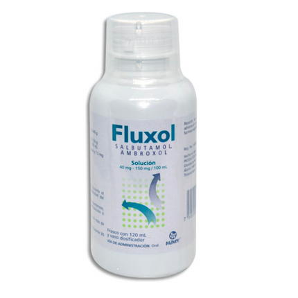 Fluxol (Ambroxol/Salbutamol) 150 mg/40 mg/100 ml Frasco con 120 ml