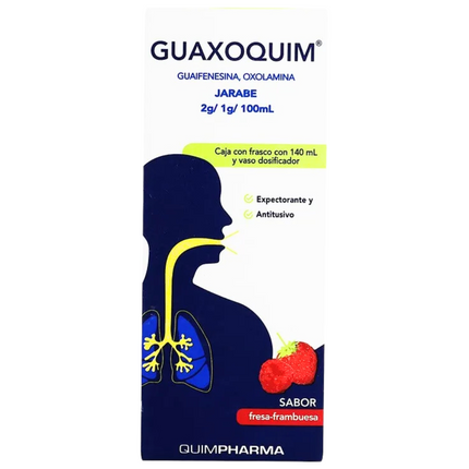 Guaxoquim (Guaifenesina 2 g/ Oxolamina 1 g) Jarabe 140 mL