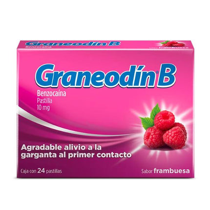 Graneodin B Frambuesa 10 mg Caja con 24 pastillas