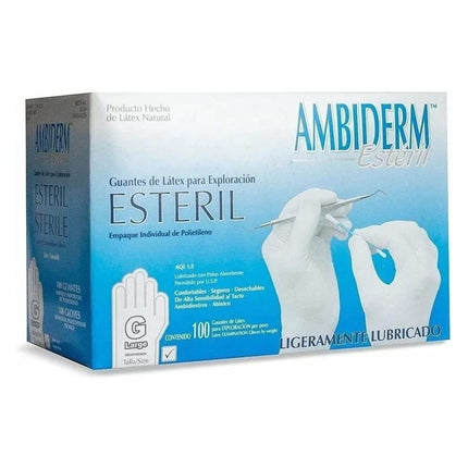 Guante Ambiderm Estéril Grande Caja con 100 piezas