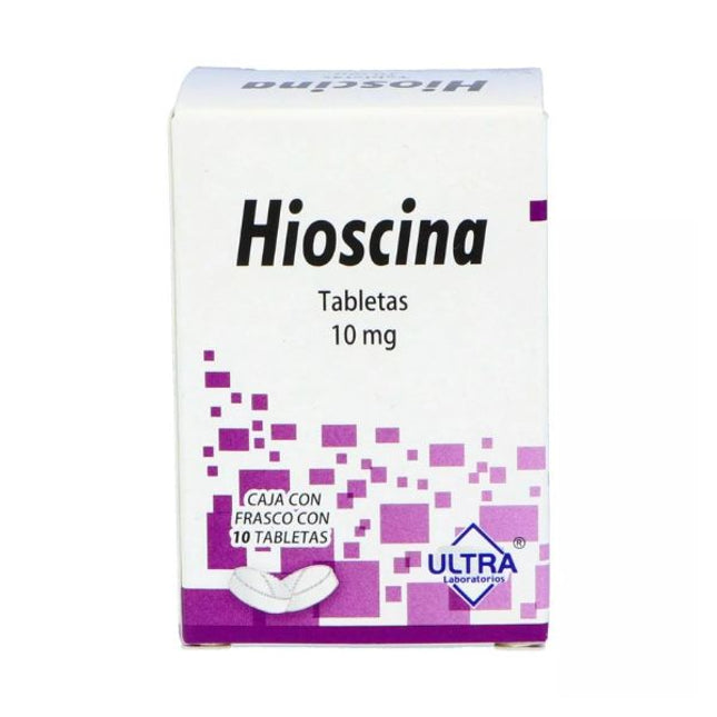 Hioscina 10 mg Frasco con 10 Tabletas
