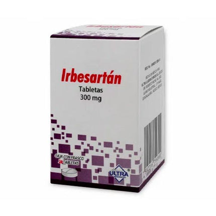 Irbesartán 300 mg Caja con 28 Tabletas