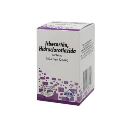 Irbesartán / Hidroclorotiazida 150 mg / 12.5 mg Caja con 14 Tabletas