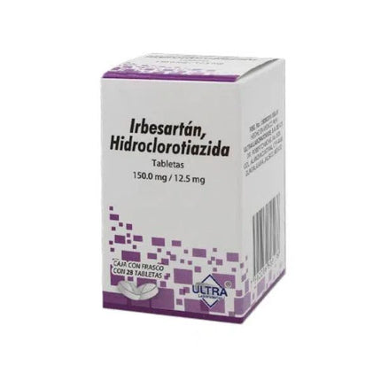 Irbesartán / Hidroclorotiazida 150 mg / 12.5 mg Caja con 28 Tabletas