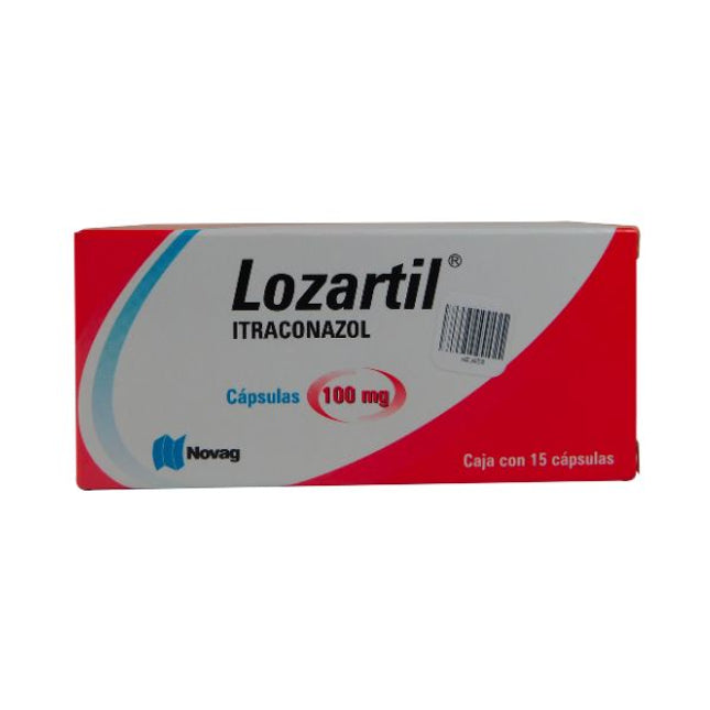 Lozartil (Itraconazol) 100 mg Caja con 15 Cápsulas