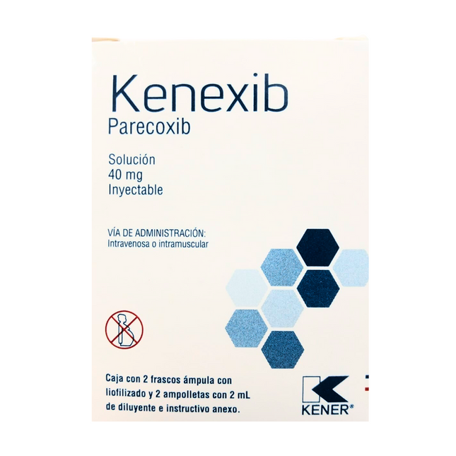 Kenexib (Parecoxib) 40 mg Solución Inyectable Caja con 2 Ámpulas