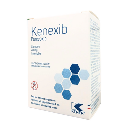 Kenexib (Parecoxib) 40 mg Solución Inyectable Caja con 2 Ámpulas