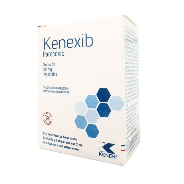 Kenexib (Parecoxib) 40 mg Solución Inyectable Caja con 2 Ámpulas