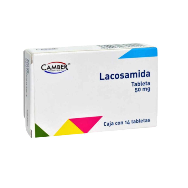 Lacosamida 50 mg Caja con 14 Tabletas Camber Pharma