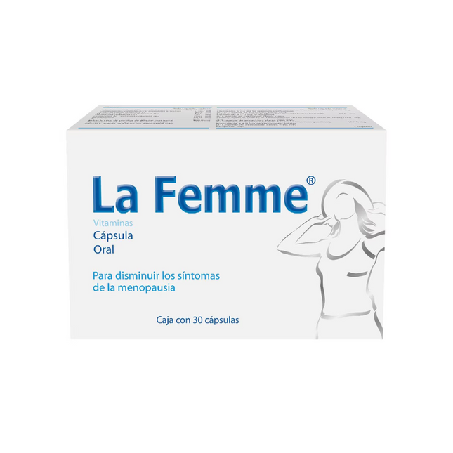 La Femme Acido Fólico Vitamina B1 B2 B3 B6 Caja con 30 Capsulas Blandas