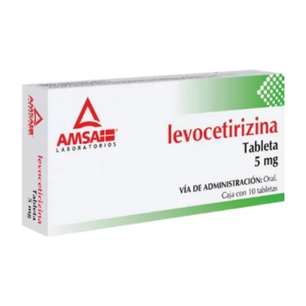 Levocetirizina 5 mg Caja con 10 Tabletas