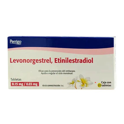 Levonorgestrel/ Etinilestradiol 0.15 mg/0.03 mg Caja con 21 Tabletas