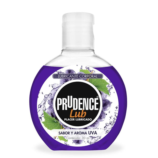 Prudence Lubricante Corporal Sabor y Aroma a Uva Frasco con 30 ml