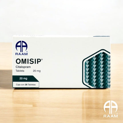 Omisip (Citalopram) 20 mg Caja con 28 Tabletas RAAM Laboratorios