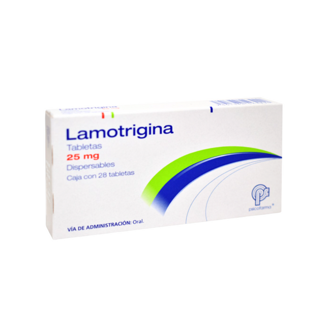 Lamotrigina 25 mg Caja Con 28 Tabletas Psicofarma