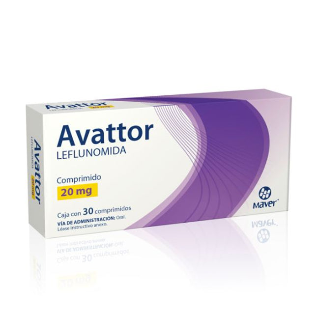 Avattor (Leflunomida) 20 mg Caja con 30 Comprimidos