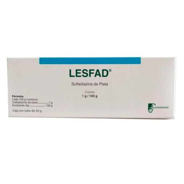 Lesfad (Sulfadiazina de Plata) 1% Crema con 30 g