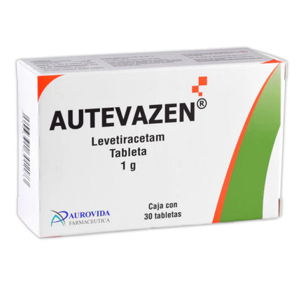 Autevazen Levetiracetam 1 g Caja con 30 Tabletas